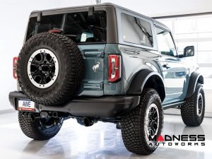 Ford Bronco Performance Exhaust System - Cat Back - Dual Rear Exit - AWE - Black Tips w/ Bash Guard